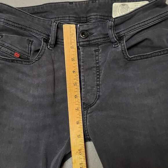 Men's Diesel - Charcoal Diesel Sleenker Slim Jeans - Picture 14 of 16